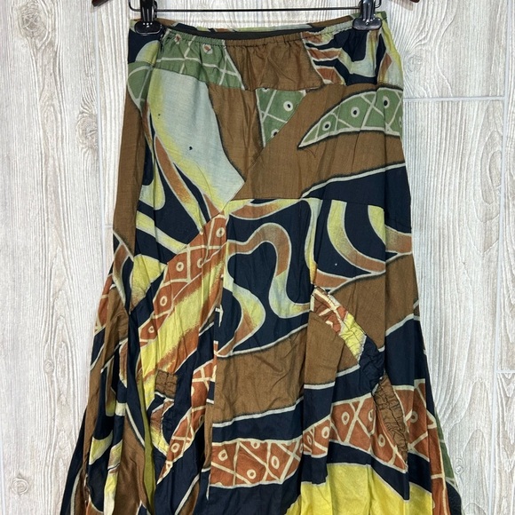 Vintage Sterling Styles Asymmetrical Abstract Adjustable Length Midi Skirt SZ L - Picture 10 of 16